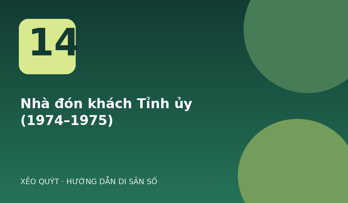 Nhà đón khách Tỉnh ủy (1974–1975)